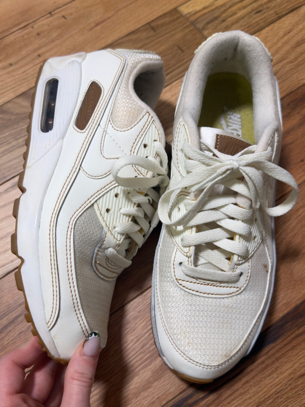 Cream/Off-White Classic Low-Top Sneakers - Picture 2 of 5